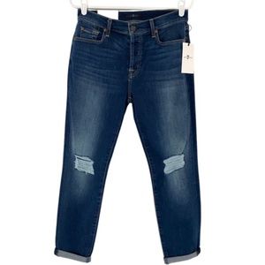 NWT 7 For All Mankind Josefina Boyfriend Jean Size 27